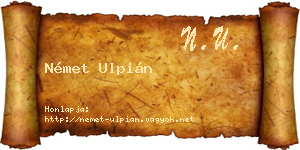 Német Ulpián névjegykártya